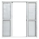 Ver imagem 5 de Porta Balcão de Alumínio 6 Folhas 210 X 180cm com Fechadura Linha 25 Esquadrias Bergamo