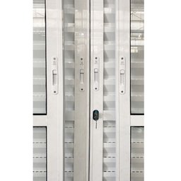 Porta Balcão de Alumínio 6 Folhas 210 x 200cm com Fechadura Linha 25 Esquadrias Bergamo - 6