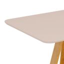 Ver imagem 3 de Mesa de Jantar Retangular Tampo Chanfrado Curvo 120x90 Dj Móveis Kiara Cedro Off White
