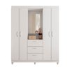Guarda Roupa Casal 4 Portas 3 Gavetas Capelinha com Espelho Natal Espresso Móveis - 3