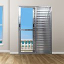 Ver imagem 1 de Porta Balcão de Alumínio 3 Folhas 210 x 150cm com Fechadura Linha 25 Esquadrias Bergamo