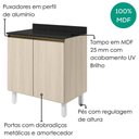 Ver imagem 3 de Balcão com Tampo 2 Portas MDF 70 cm Kali 1222122 Bianco Toq Nicioli Bianco Toq