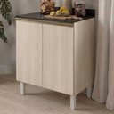 Ver imagem 5 de Balcão com Tampo 2 Portas MDF 70 cm Kali 1222122 Bianco Toq Nicioli Bianco Toq