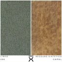 Ver imagem 6 de Kit Poltrona com Puff Turim Base Aço Titânio Recouro Camel Linho Verde - Nexta Casa