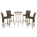 Ver imagem 1 de Mesa Bistro e 4 Banquetas Roma Fendi Corda Náutica 13 Trama Original