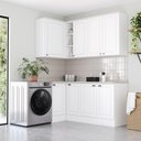 Ver imagem 1 de Lavanderia Modulada Amy 8 Portas 11 Prateleiras MDF 202,7cm Branco