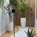 Ver imagem 4 de Vaso Fibra de Vidro Atenas P 52cm Decorativo Branco Brilho