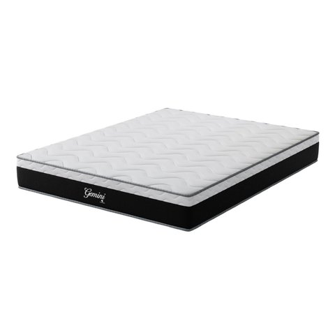 Colchão King Super Molas Ensacadas Gemini 193x203x26 Montreal Branco/Preto
