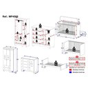 Ver imagem 4 de Conjunto de Quarto Aurora 4 Portas 6 Gavetas MDP-MDF Branco Multimóveis