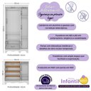Ver imagem 5 de Conjunto de Quarto Aurora 4 Portas 6 Gavetas MDP-MDF Branco Multimóveis