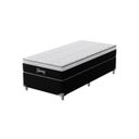 Ver imagem 1 de Cama Box Solteiro Molas Ensacadas Gemini 78x188x68 Montreal Branco/Preto