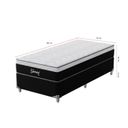 Ver imagem 2 de Cama Box Solteiro Molas Ensacadas Gemini 78x188x68 Montreal Branco/Preto