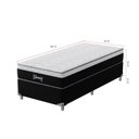Ver imagem 2 de Cama Box Solteiro Molas Ensacadas Gemini 78x188x68 Yescasa