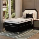 Ver imagem 5 de Cama Box Solteiro Molas Ensacadas Gemini 78x188x68 Montreal Branco/Preto