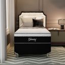 Ver imagem 6 de Cama Box Solteiro Molas Ensacadas Gemini 78x188x68 Montreal Branco/Preto