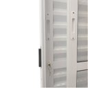 Ver imagem 5 de Porta Balcão de Alumínio 3 Folhas Móveis 210 X 150cm com Fechadura Linha 25 Esquadrias Bergamo