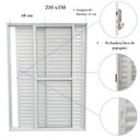 Ver imagem 3 de Porta Balcão de Alumínio 3 Folhas Móveis 210 x 150cm com Fechadura Linha 25 Esquadrias Bergamo Branco