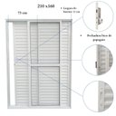Ver imagem 3 de Porta Balcão de Alumínio 3 Folhas Móveis 210 X 160cm com Fechadura Linha 25 Esquadrias Bergamo