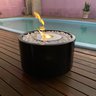 Lareira Ecológica A Álcool Ou Etanol Externa Com Rodinhas Cor:Preto - 1