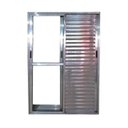 Ver imagem 2 de Porta Balcão de Alumínio 3 Folhas Móveis 210 x 160cm com Fechadura Linha 25 Esquadrias Bergamo