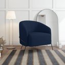 Ver imagem 1 de Poltrona Decorativa em Veludo Céu Yescasa Azul Marinho
