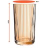 Kit Graffiato com 6 Copos e 1 Jarra de Vidro Âmbar para Suco ou Água - 7 Peças - 2