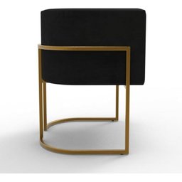 Poltrona Estofada Decorativa Pé de Ferro Estilo Industrial:preto - 2