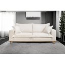 Ver imagem 4 de Sofá Fixo Odisseu 2 Lugares 1,60m Castellar Móbile Veludo Bege Claro