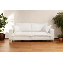 Ver imagem 2 de Sofá Fixo Odisseu 2 Lugares 1,60m Castellar Móbile Veludo Bege Claro