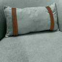 Ver imagem 5 de Puff Poltrona Decorativa Orgânica Roma Bouclé Giratória Almofada:verde Menta