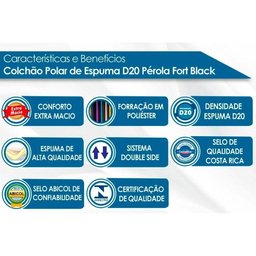 Colchão Solteiro Pérola Gray Polar (2un) + Bicama Elza Branco - 2