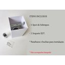 Ver imagem 3 de 9 Spot Quadrado Sobrepor Branco Direcionavel PAR20 E27 Beirado Zan93