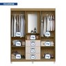 Guarda Roupa Casal 4 Portas 3 Gavetas Capelinha com Espelho Natal Espresso Móveis - 9