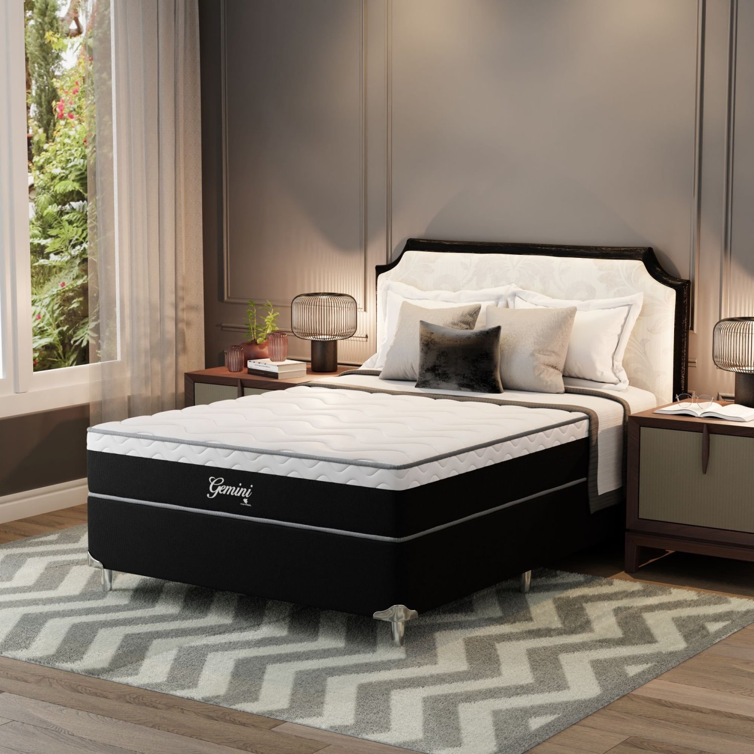 Cama Box Viúva  Molas Ensacadas Gemini 128x188x68 - 5