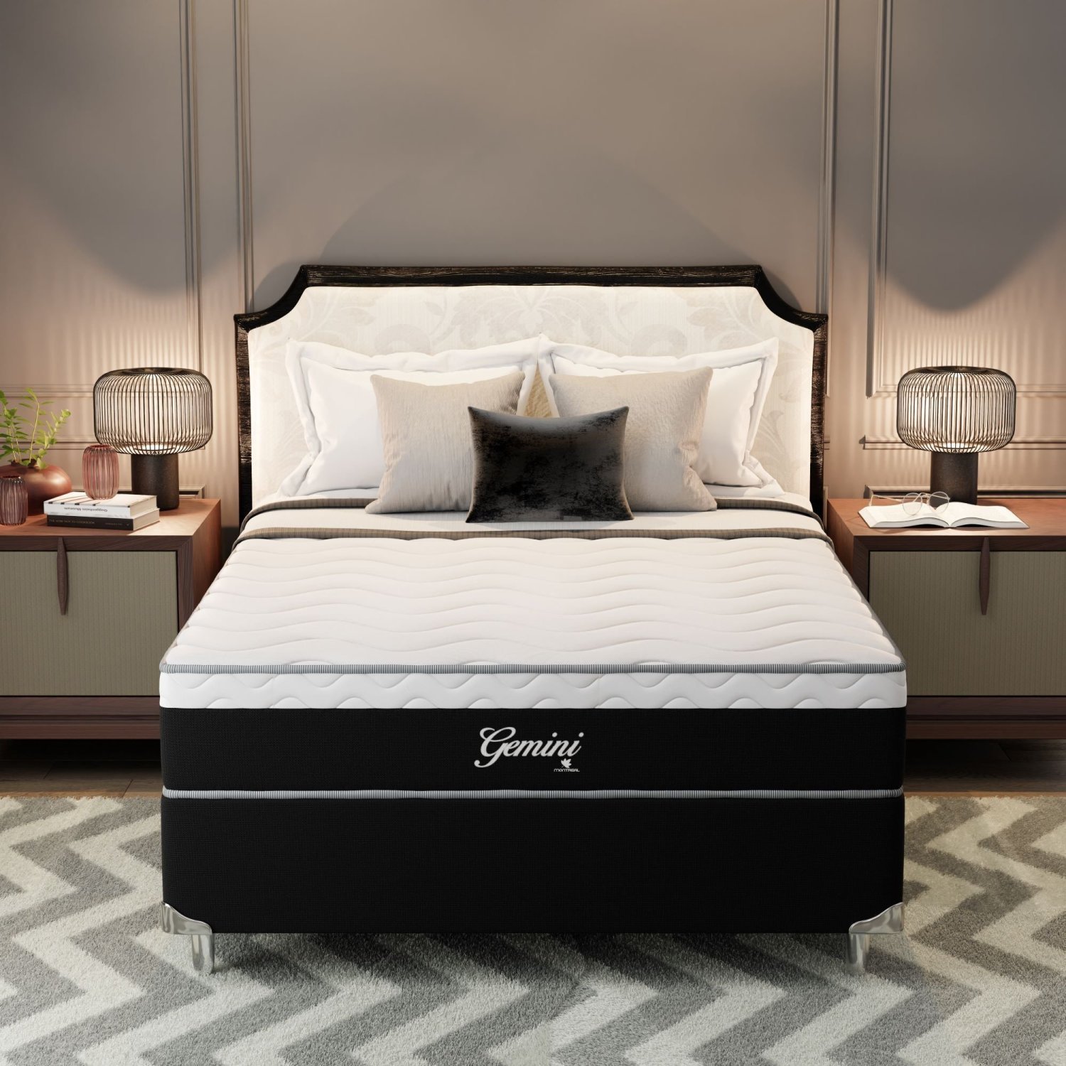 Cama Box Viúva  Molas Ensacadas Gemini 128x188x68 - 6