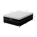 Ver imagem 2 de Cama Box Viúva Molas Ensacadas Gemini 128x188x68 Montreal Branco/Preto
