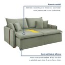 Ver imagem 5 de Sofá Cama Retrátil e Reclinável 3 Lugares Bouclé Verde Windson 220cm Yescasa