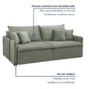 Ver imagem 4 de Sofá Cama Retrátil e Reclinável 3 Lugares Bouclé Verde Windson 220cm Yescasa