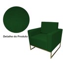 Ver imagem 2 de Poltrona Decorativa Letícia Slim Suede Verde Base Metálica Vallisa Decor