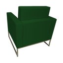 Ver imagem 4 de Poltrona Decorativa Letícia Slim Suede Verde Base Metálica Vallisa Decor
