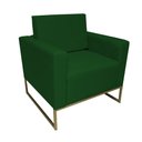 Ver imagem 3 de Poltrona Decorativa Letícia Slim Suede Verde Base Metálica Vallisa Decor
