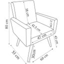 Ver mais imagens de Kit 3 Poltronas Decorativa para Sala Recepção Consultório Escritório Nina Tecido Suede