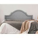 Ver imagem 1 de Cabeceira Queen Estofada para Cama Box com Tachas 160x60cm Provençal Luxo Cinza/Fumê