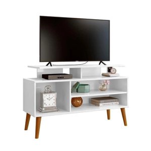 Estante Rack Retrô Branco Pés Palito