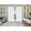 Ver imagem 2 de Cortina Isa Varão Tecido Oxford 2,80m x 2,30m p/ Porta Balcão - Branca