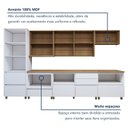 Ver imagem 7 de Cozinha Completa Modulada 7 Peças 8 Portas 8 Gavetas Norten Branco/Nature