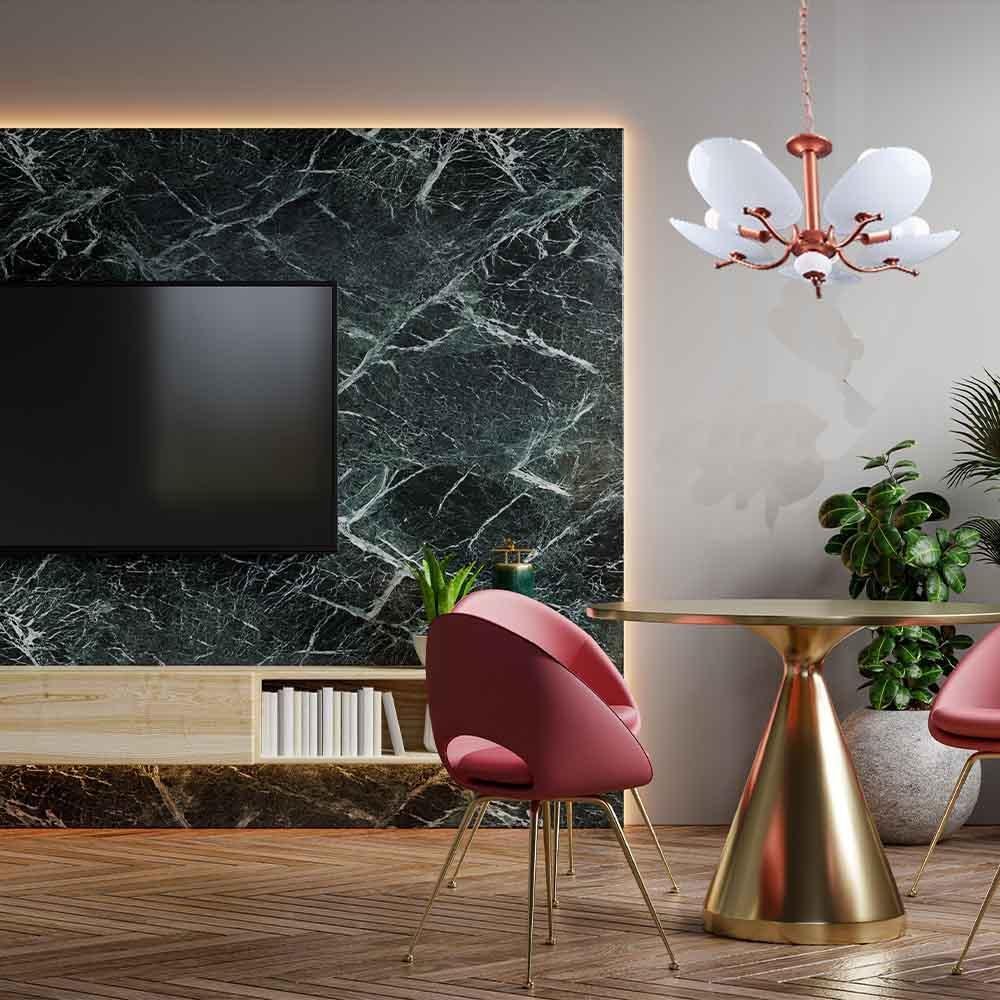 Luminária Teto Lustre Sala de Jantar Vidro Ricko 5 Startec - 3