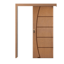Ver imagem 1 de Porta de Correr Madeira 210x80 frisada com Fechadura Ecookits