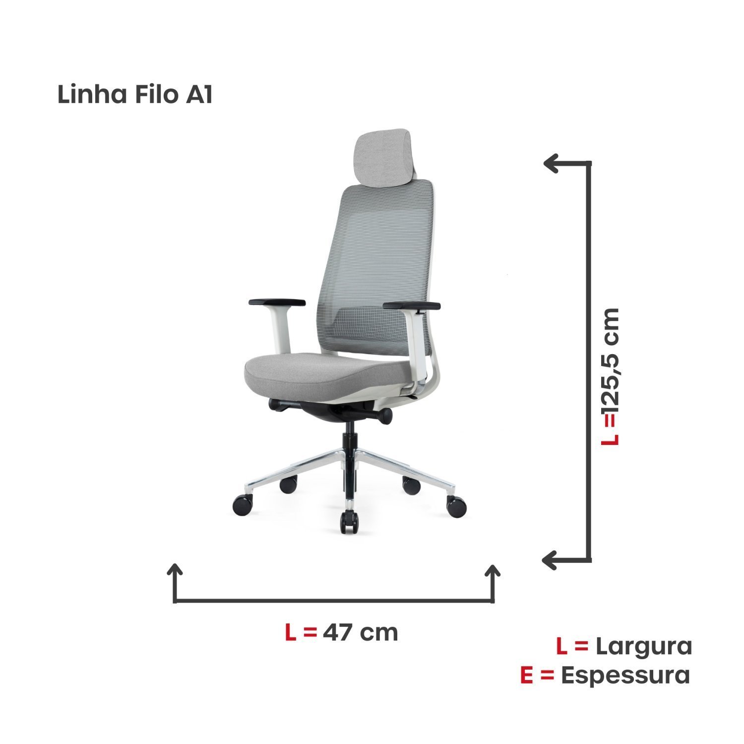 Cadeira Escritório Presidente Filo A1 - 5