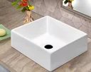 Ver imagem 1 de Cuba Pia Retangular Marmote Sintetico para Banheiro Tulipa Branco - Rede Móveis